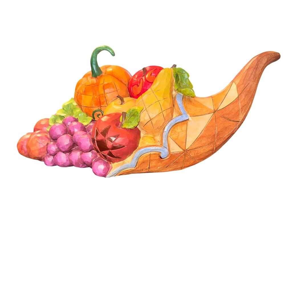 Jim Shore Horn Of Plenty Fall Harvest Cornucopia Enesco 2017 No Box EUC